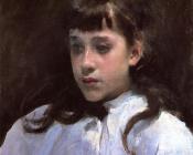 Young Girl Wearing a White Muslin Blouse - 约翰·辛格·萨金特